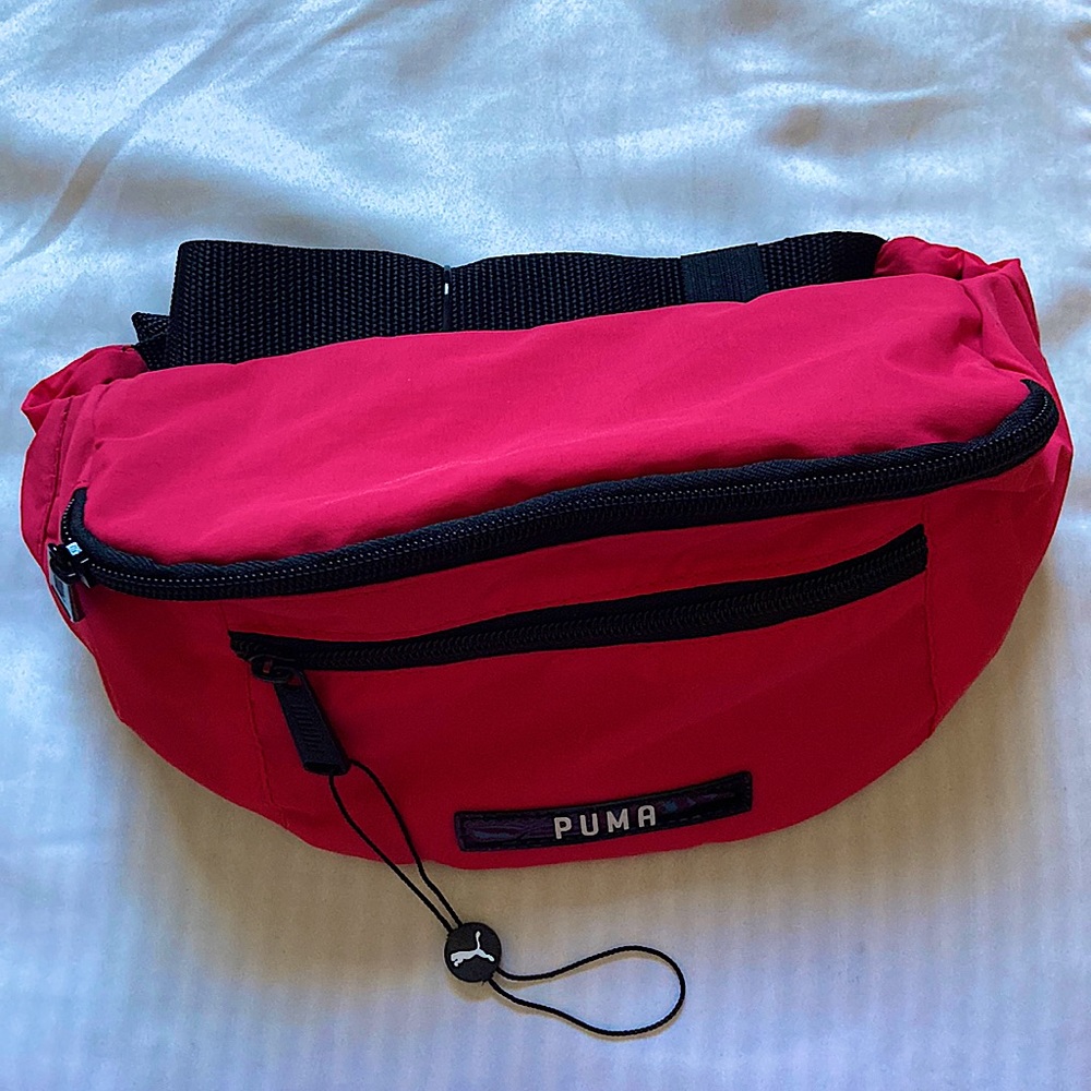 Pink and black puma Fanny pack